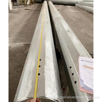 105FT hot dip galvanized steel pole